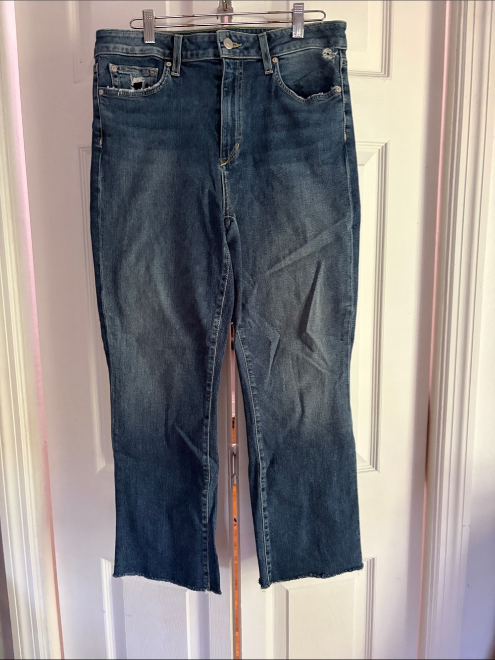 Joe's Jeans Dark Blue Wide-Leg Crop Jeans